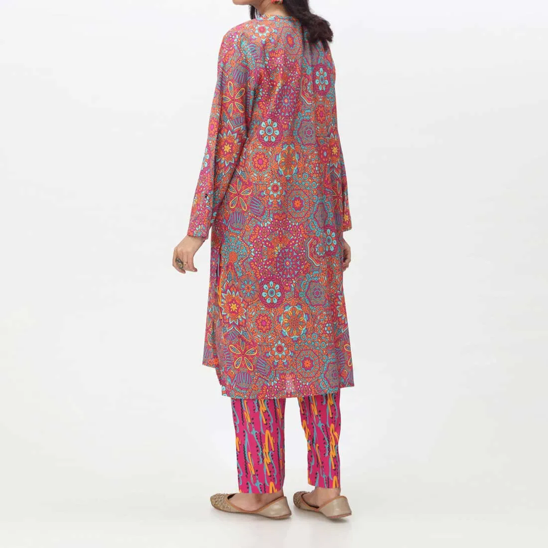 2PC- Digital Printed Cambric Suit PS4248