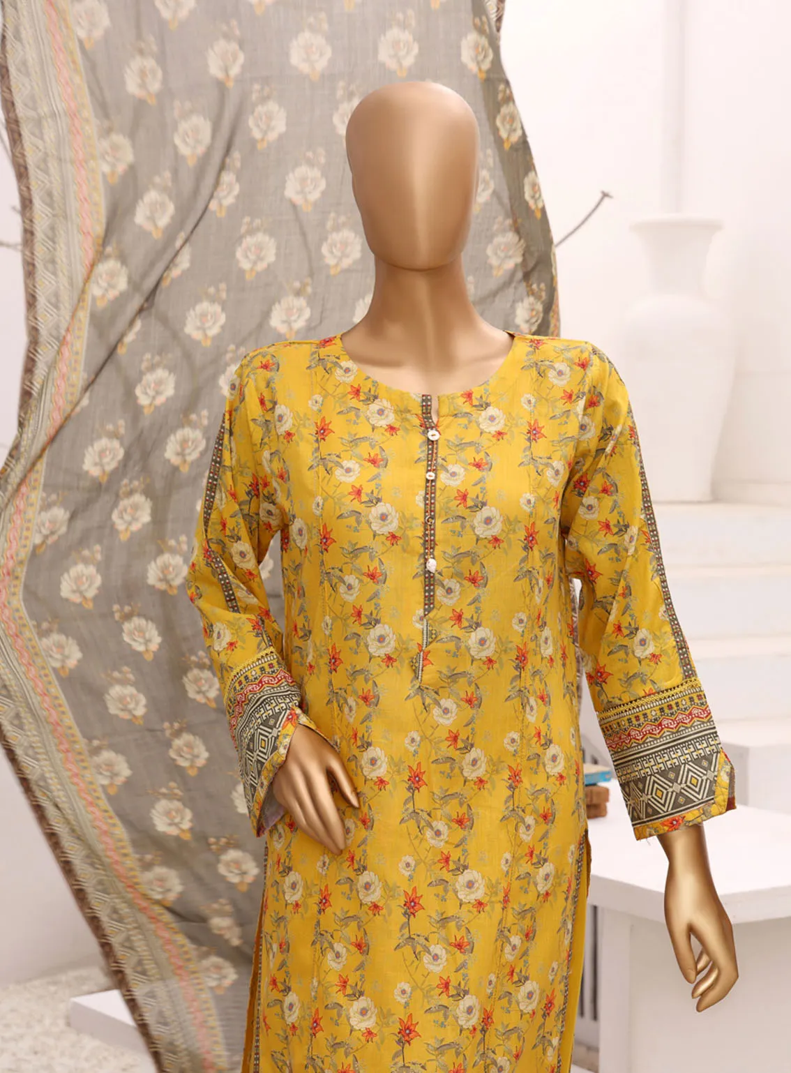 Aashkaar By HZ Textile Embroidered Lawn 3 Piece Stitched Suit HZ24AV5 AEL-401