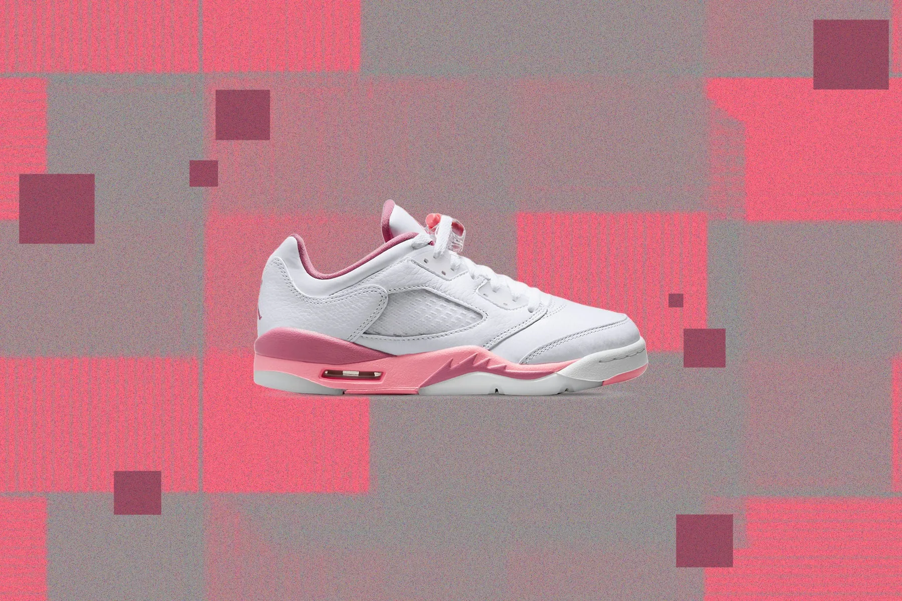 Air Jordan 5 Low Desert Berry (PS) - White/Coral Chalk/Desert Berry