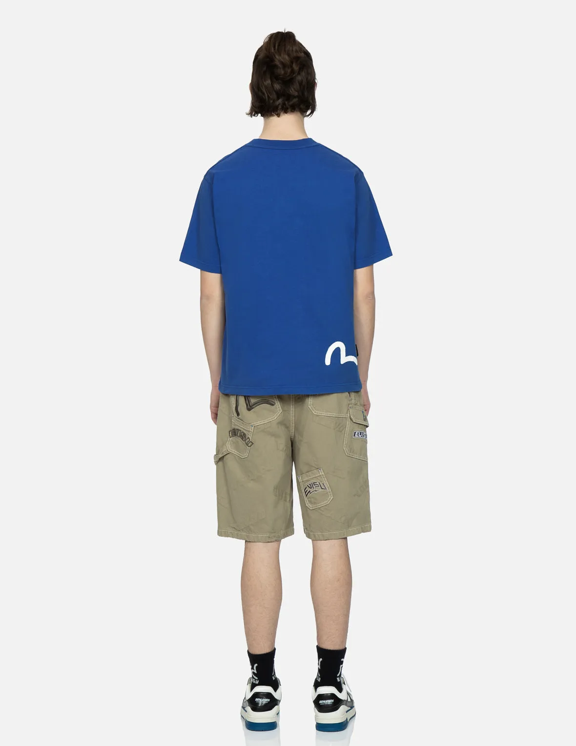 Allover Logo Jacquard Shorts with Multiple Pockets