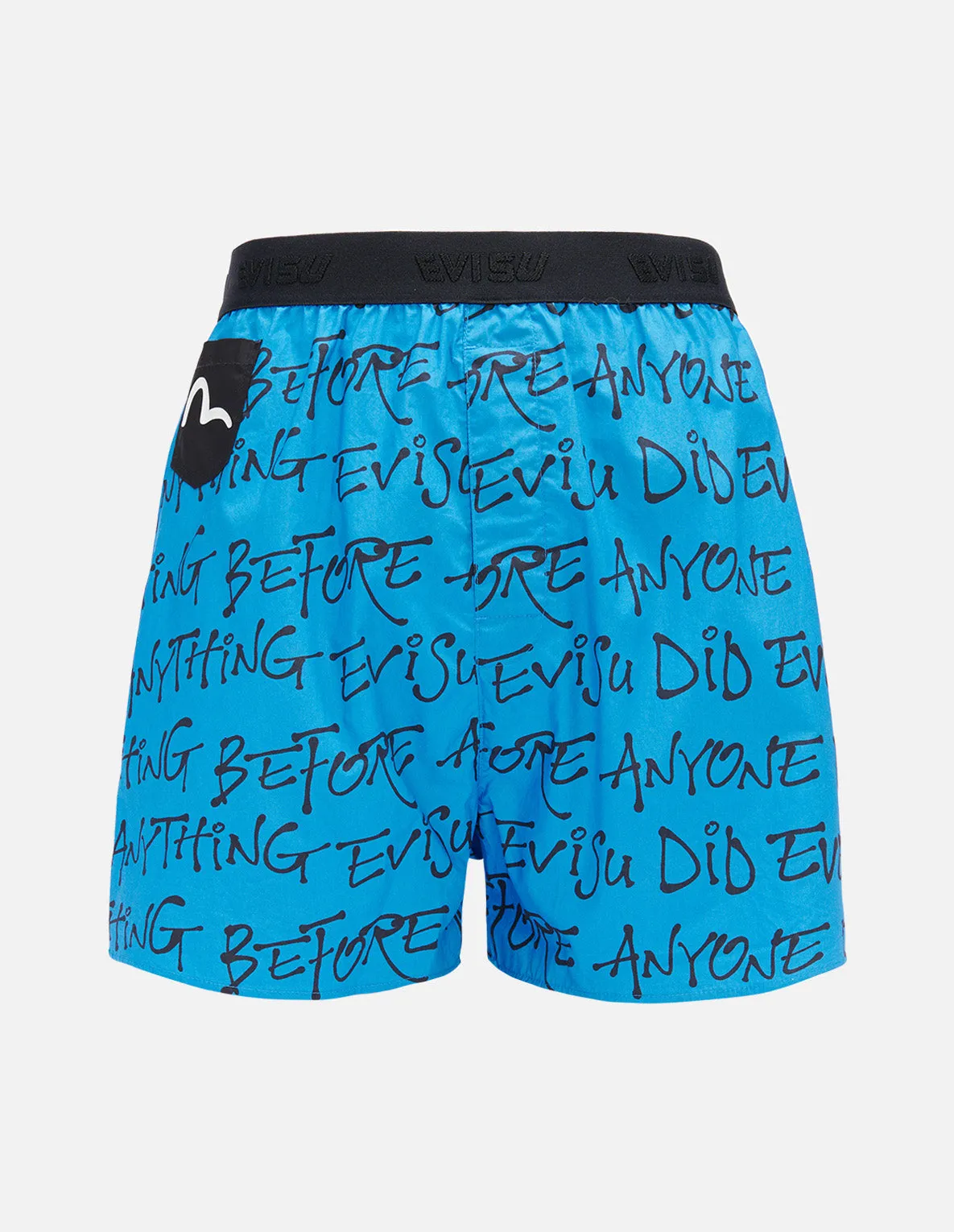 Allover Slogan and Daicock Print Boxer Shorts