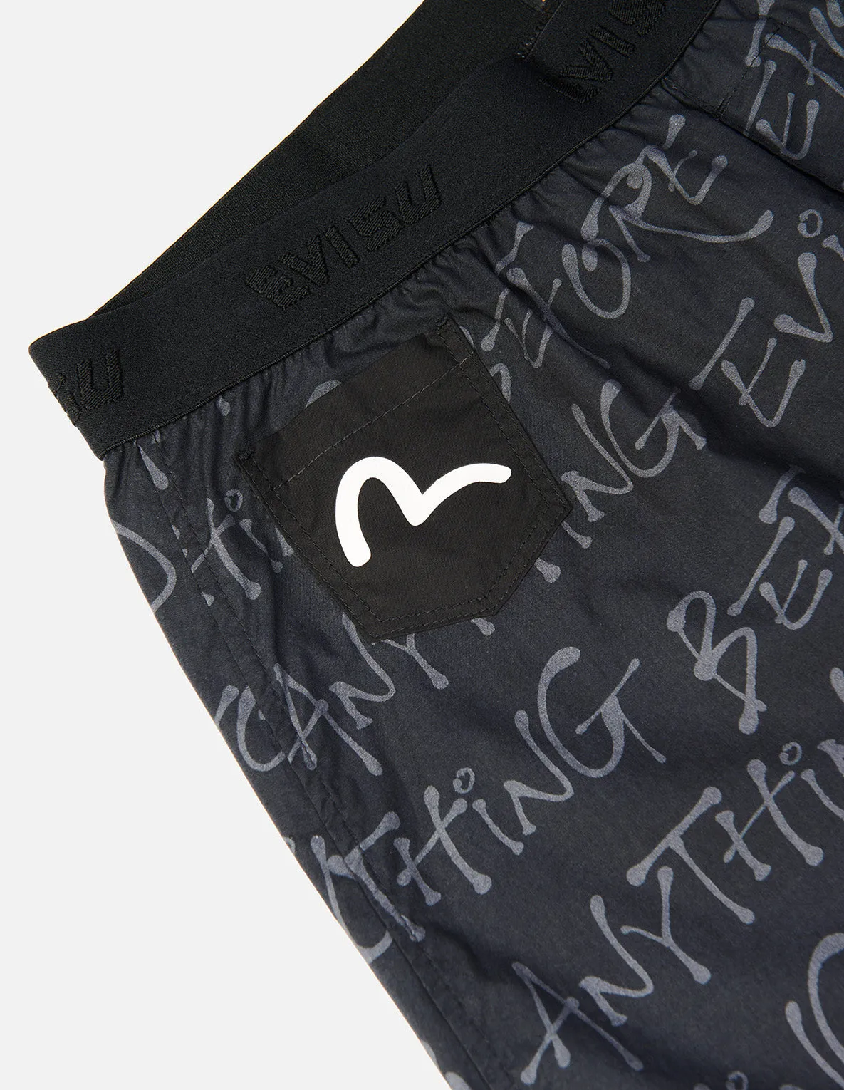 Allover Slogan and Daicock Print Boxer Shorts