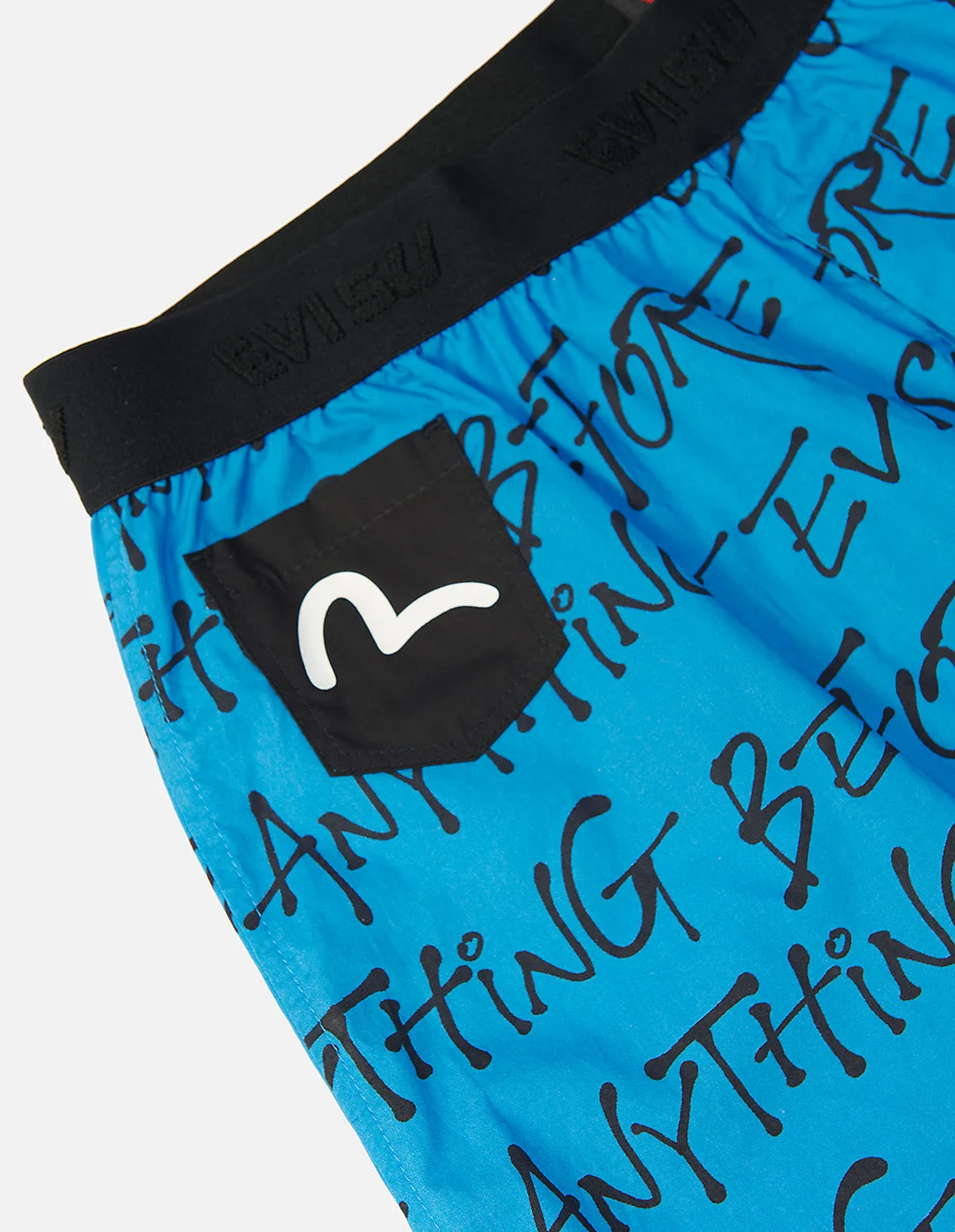 Allover Slogan and Daicock Print Boxer Shorts