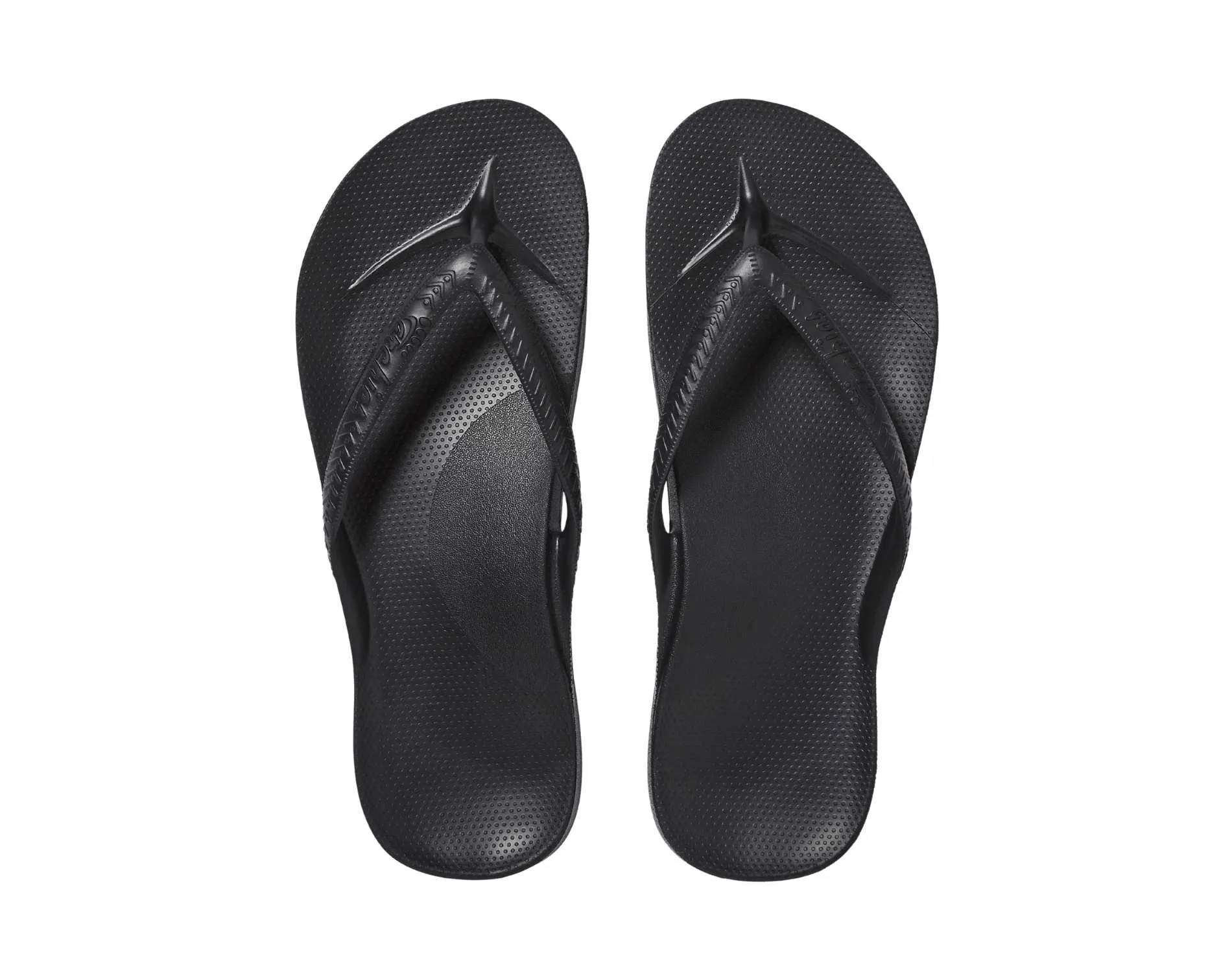 Archies Arch Support Thongs Black