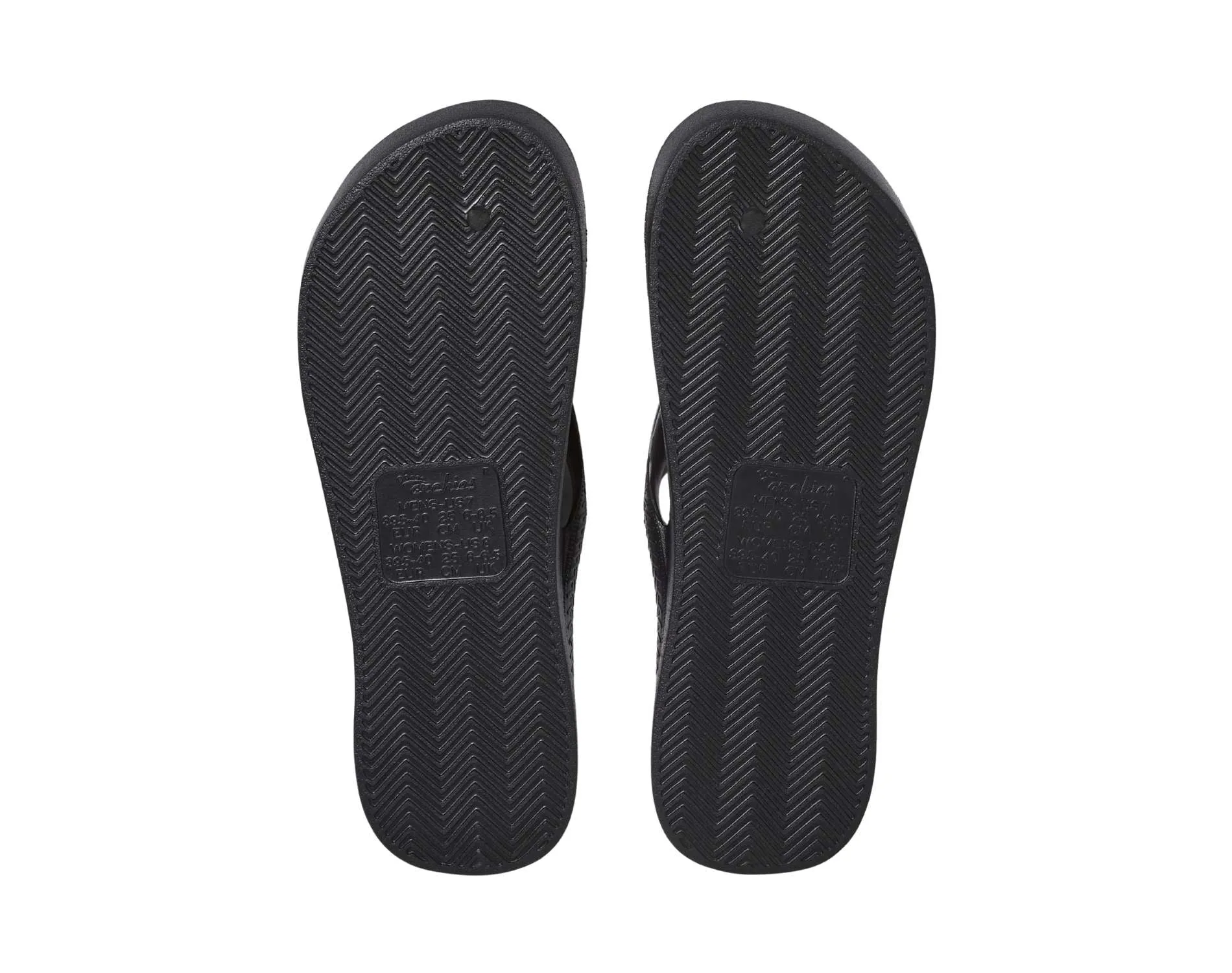 Archies Arch Support Thongs Black