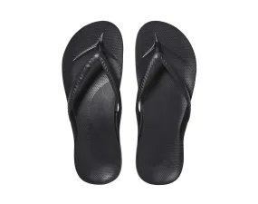 Archies Arch Support Thongs Black