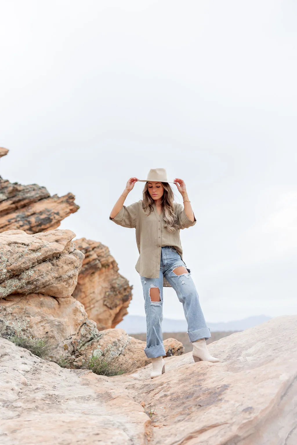 Arly Tunic Top in Sage