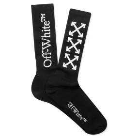 Arrow Bookish Socks - Black/White