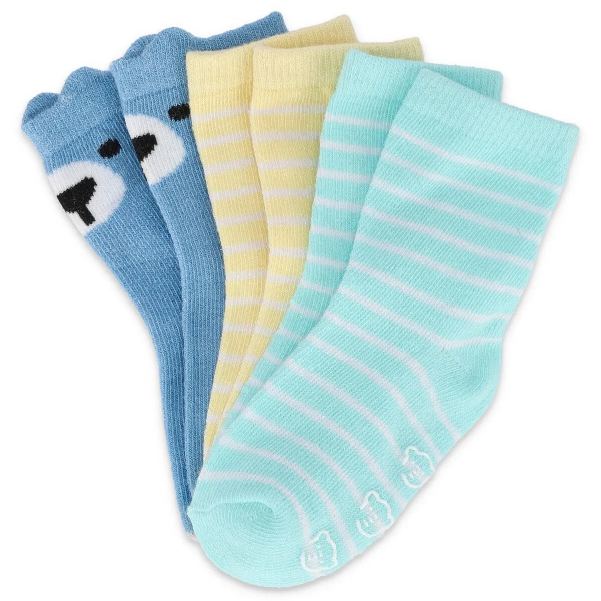 Baby Boys 3 Pack Mint Socks - Lemon