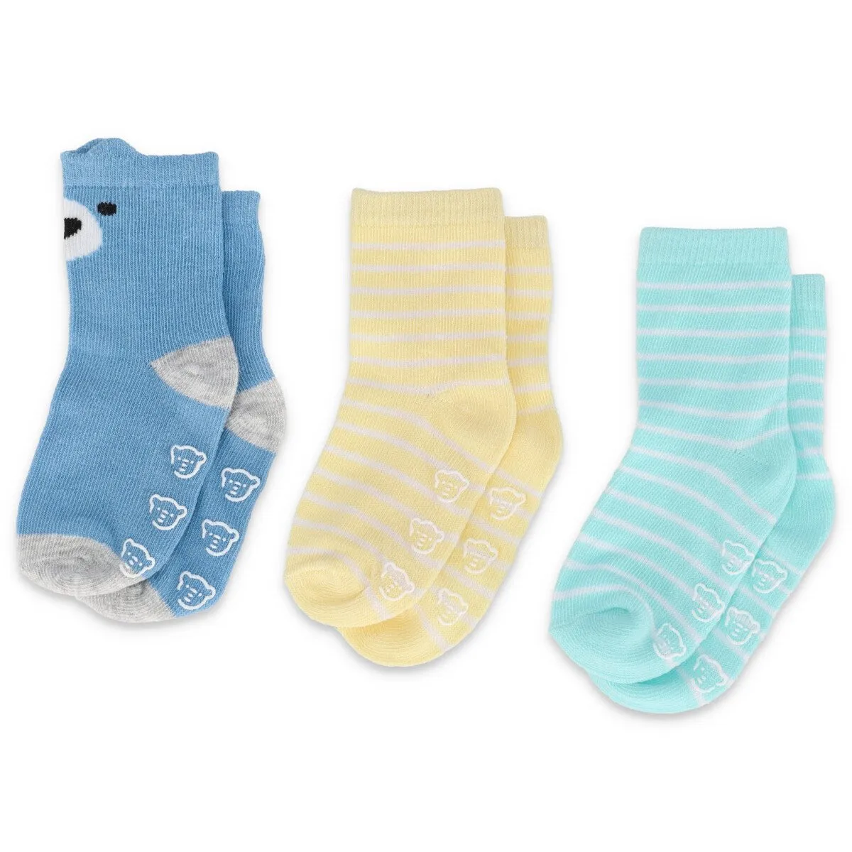 Baby Boys 3 Pack Mint Socks - Lemon