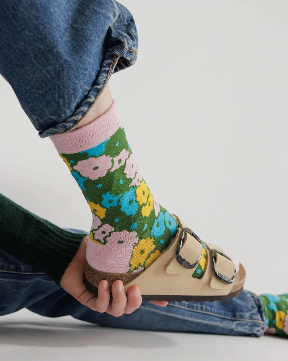 Baggu: Flowerbed  Crew Sock