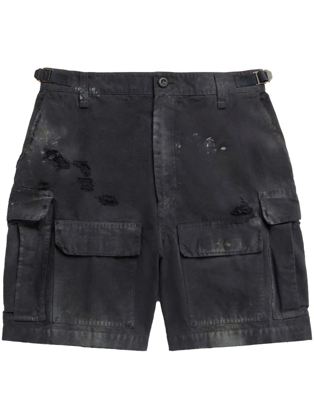 BALENCIAGA WASHED COTTON SHORTS