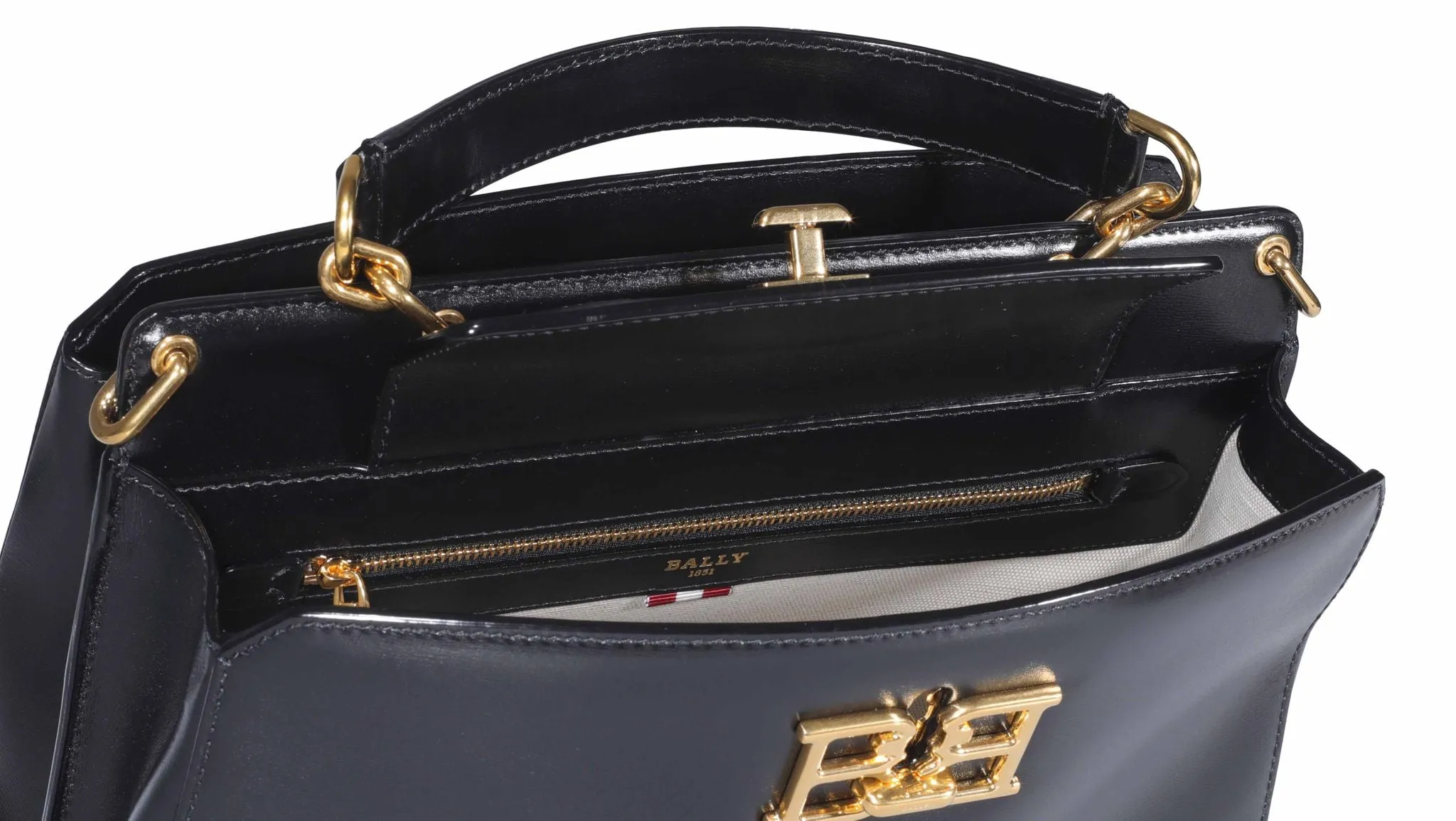 Bally Logo Plaque Open-Top Tote Bag