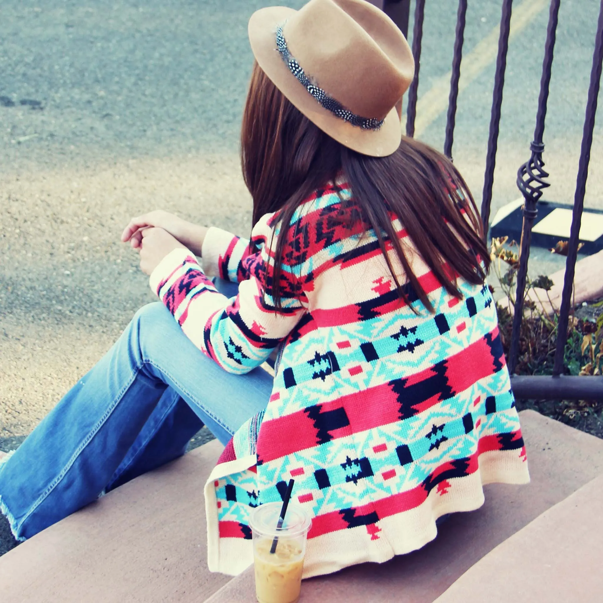 Big Sky Knit Sweater in Turquoise