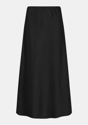 Black satin finish Skirt