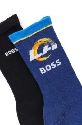 BOSS x NFL two-pack of cotton short socks