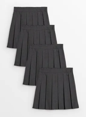 Buy Grey Permanent Pleat Skirts 4 Pack 10 years | Skirts and shorts | Tu