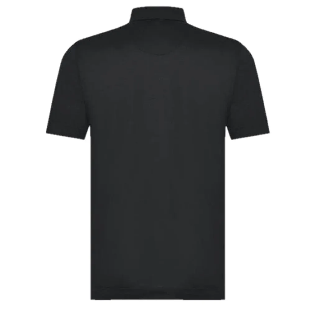 Canali Black Piquet Polo