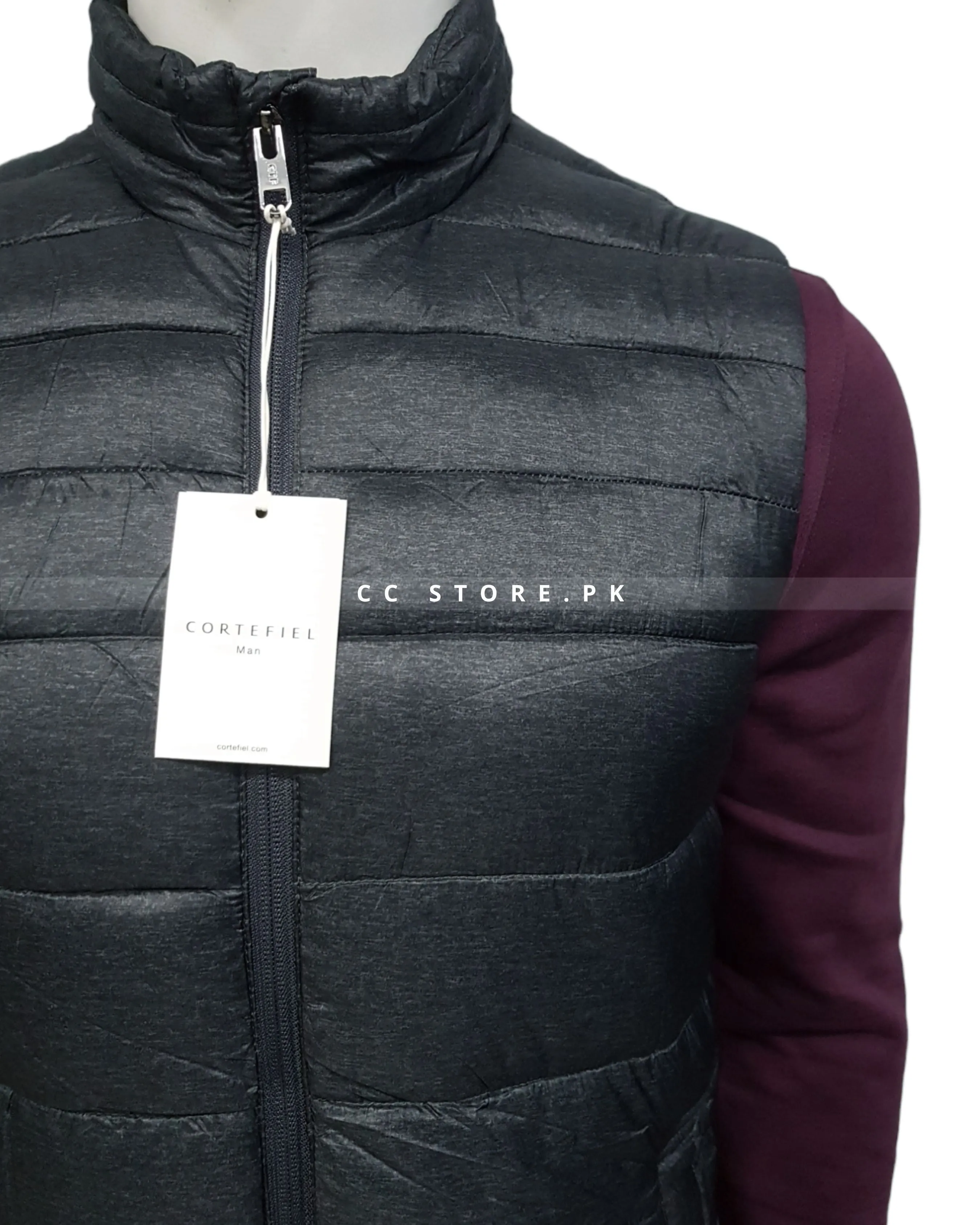 Cortefiel Sleeveless Grey Puffer Jacket