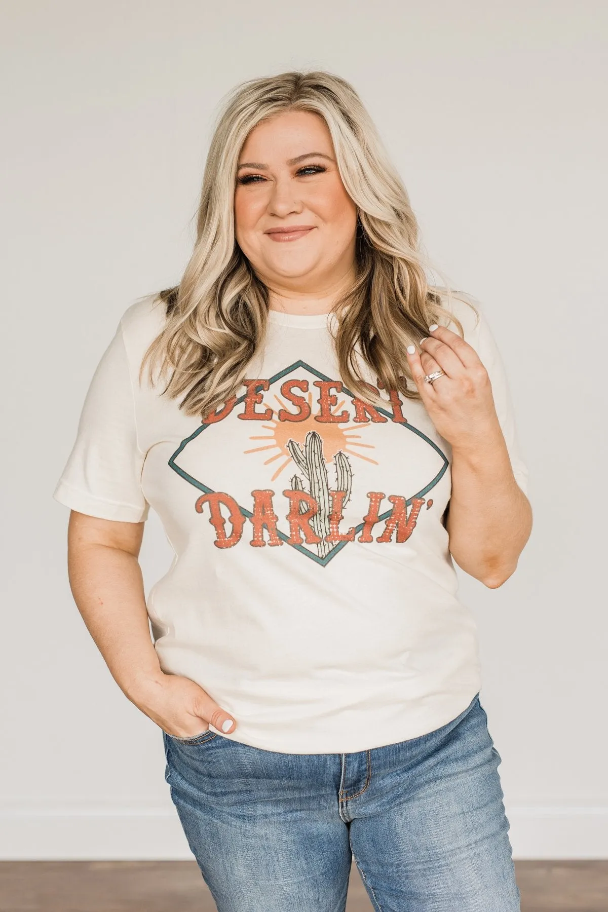 Desert Darlin Graphic Tee- Cream