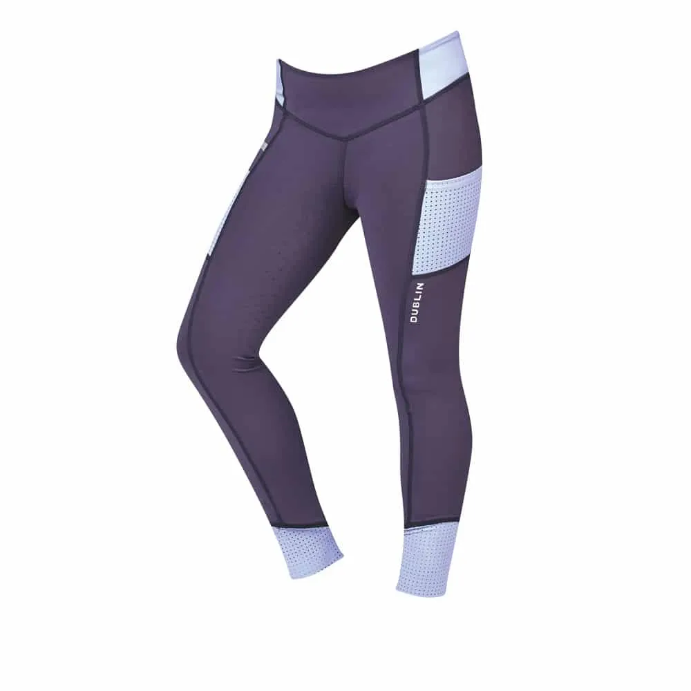 Dublin Junior Power Performance Colour Block Riding Tights | Ingatestone Saddlery