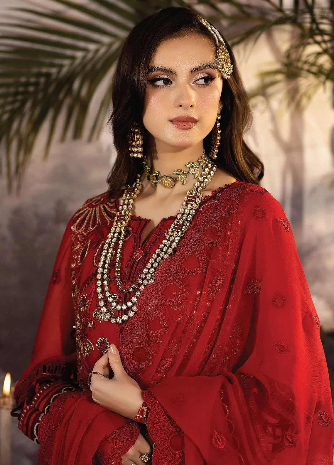 Enliven Majestic by Imrozia Premium Embroidered Chiffon 3 Piece Unstitched Suit - IMP24EL M-68 LILIANA