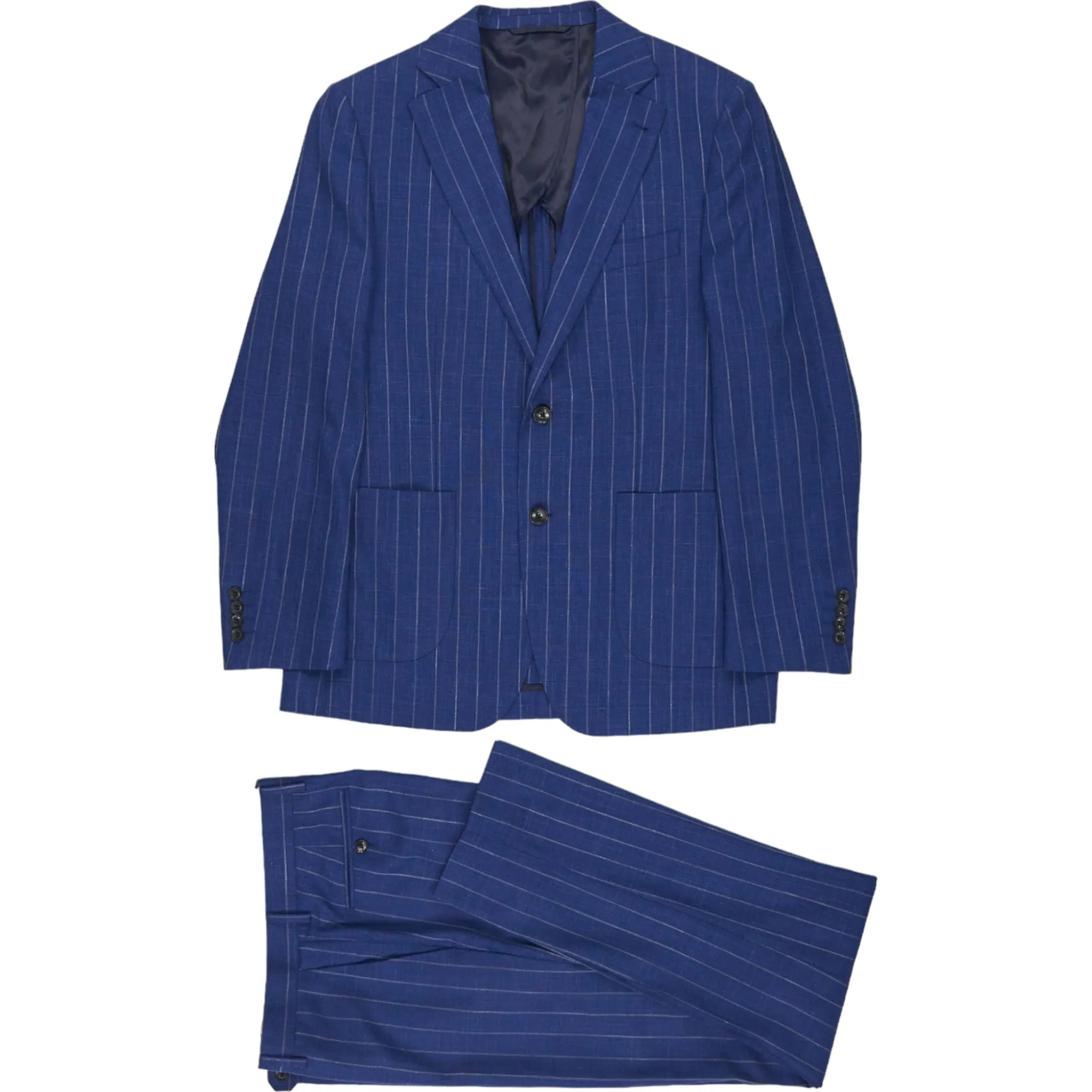 Ermenegildo Zegna Blue Pinstripe Tailored Fit Suit