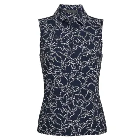 G/FORE Stardust Cooling Ladies Sleeveless Golf Polo Twilight