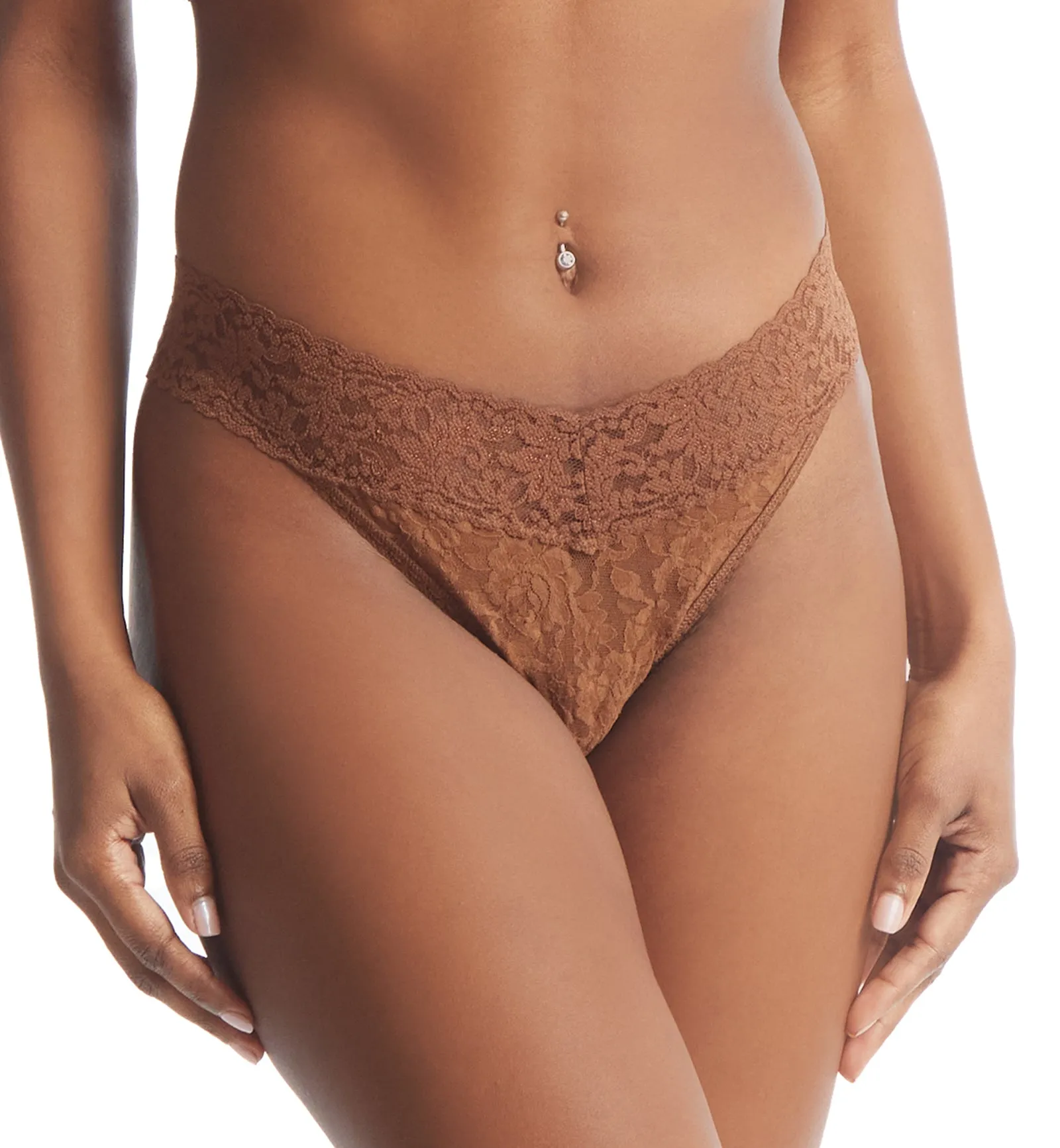 Hanky Panky Signature Lace Original Rise Thong (4811P) - Macchiato