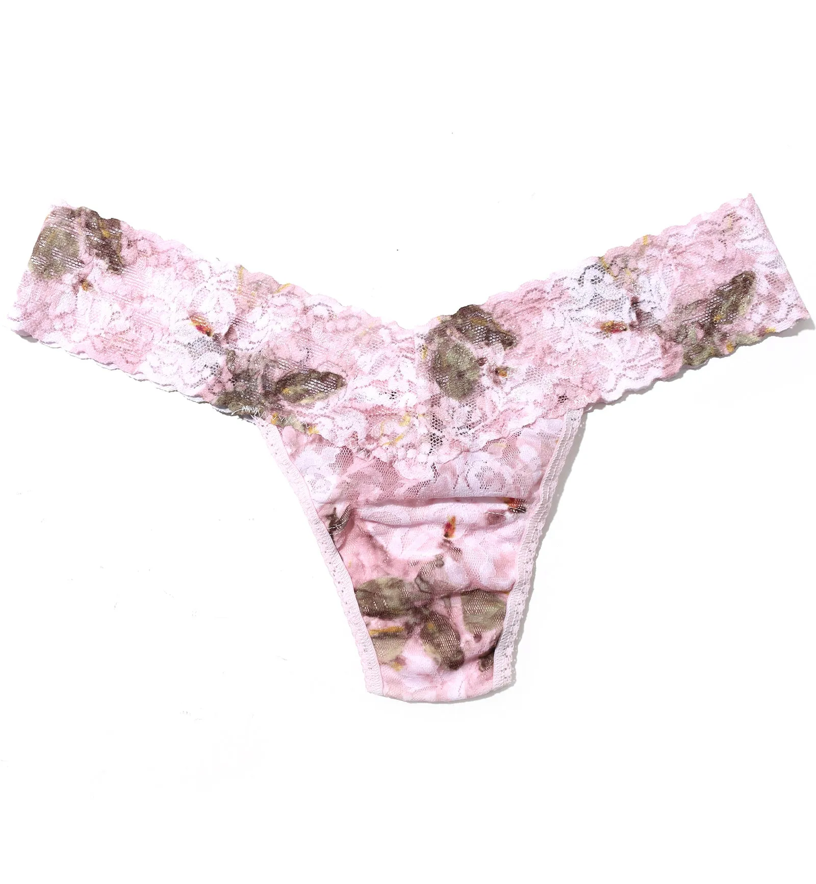 Hanky Panky Signature Lace Printed Low Rise Thong (PR4911P) - Antique Lily