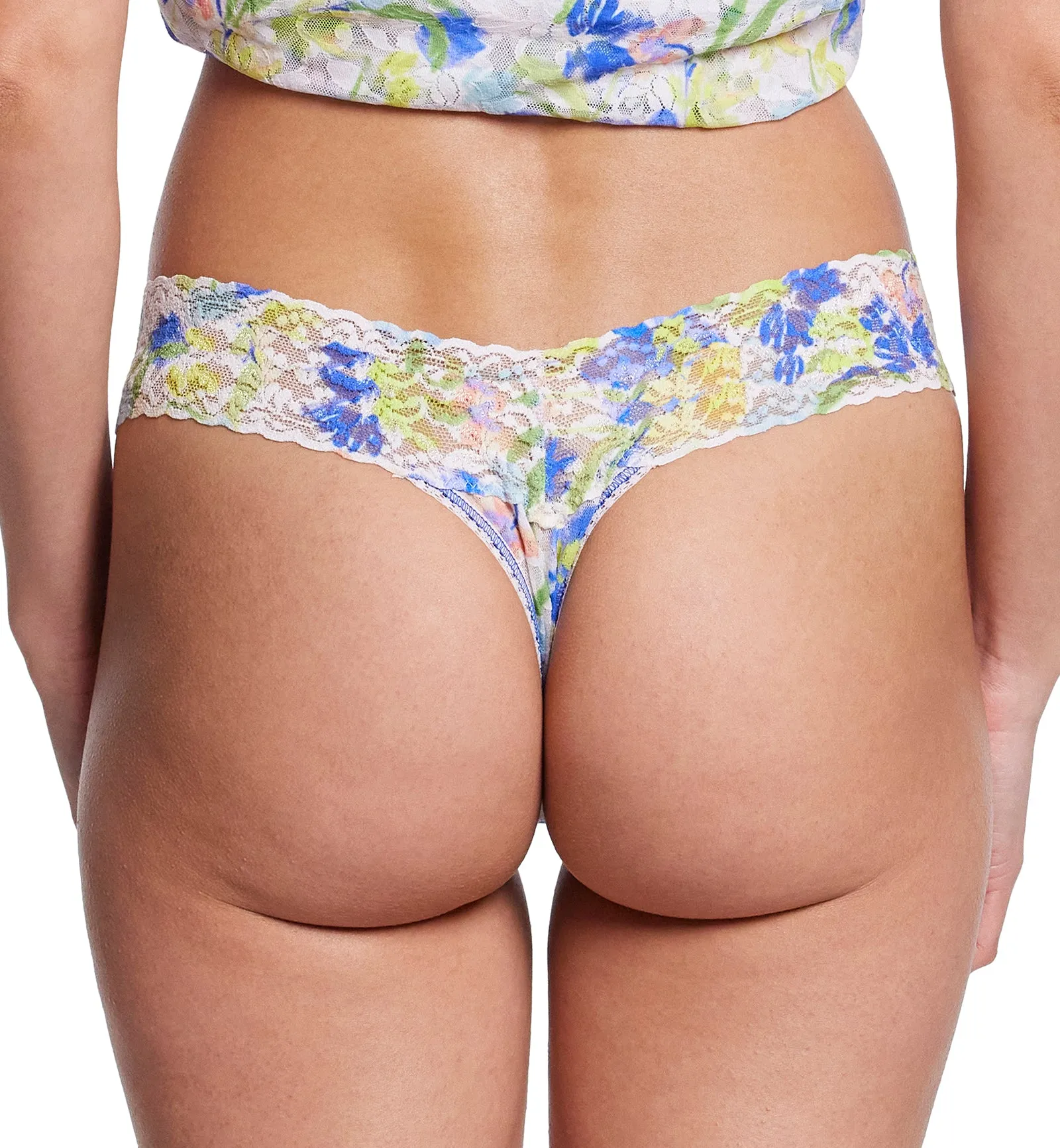 Hanky Panky Signature Lace Printed Low Rise Thong (PR4911P) - Brush Strokes