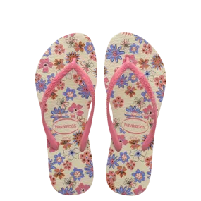 Havaiana Girls Slim Romance Rosa Beige Pink Thongs