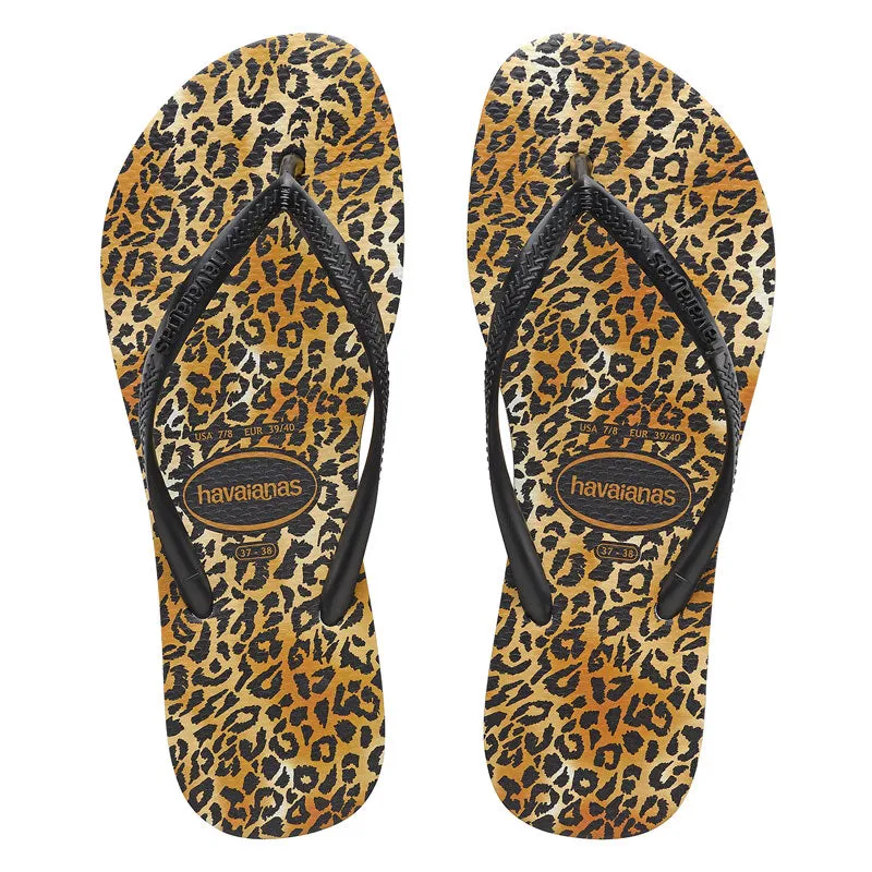 Havaiana Slim Leopard Black