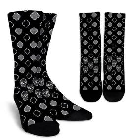 Hidden Skulls Pattern Black Socks