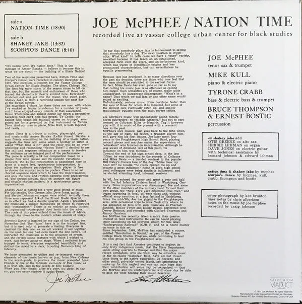 Joe McPhee ~ Nation Time