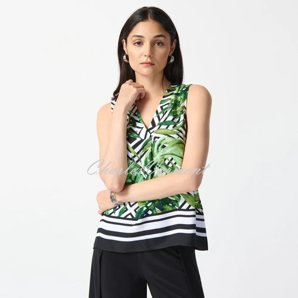 Joseph Ribkoff Palm Print Sleeveless Top - Style 242237