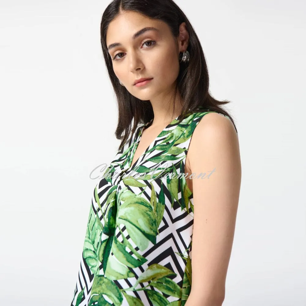 Joseph Ribkoff Palm Print Sleeveless Top - Style 242237