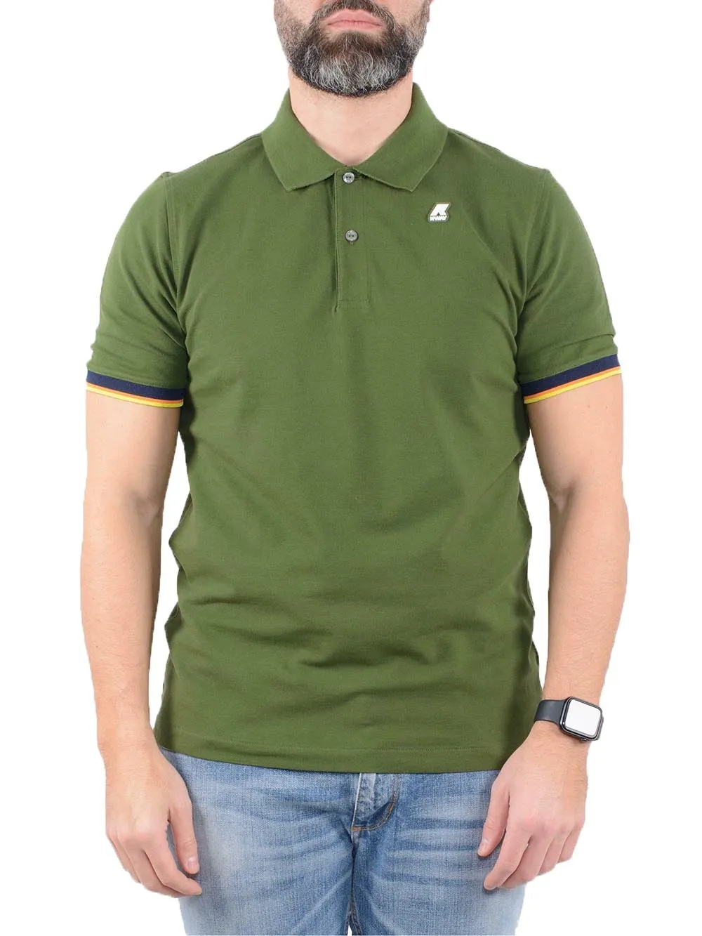 K-Way Polo Uomo Verde militare