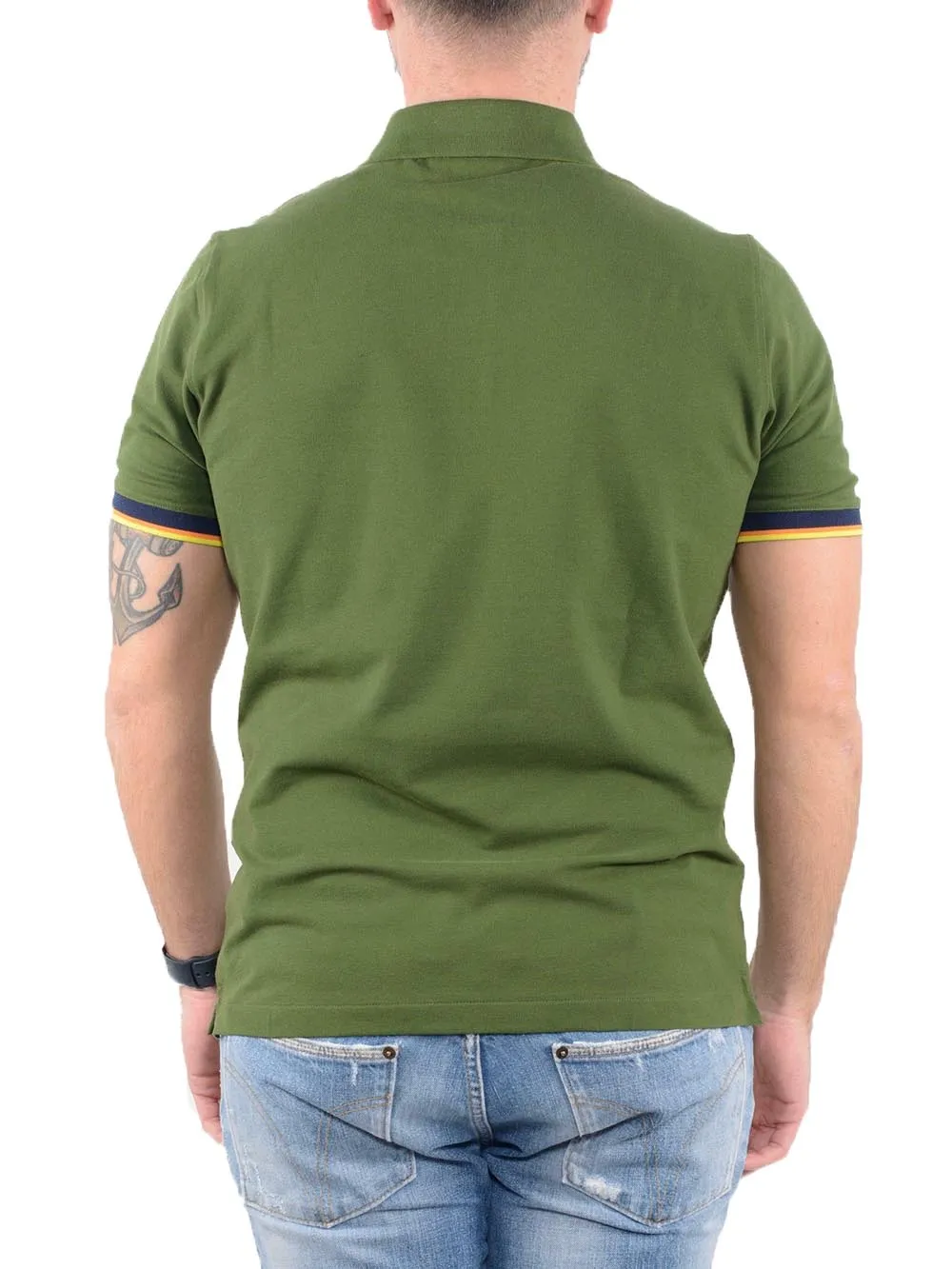 K-Way Polo Uomo Verde militare