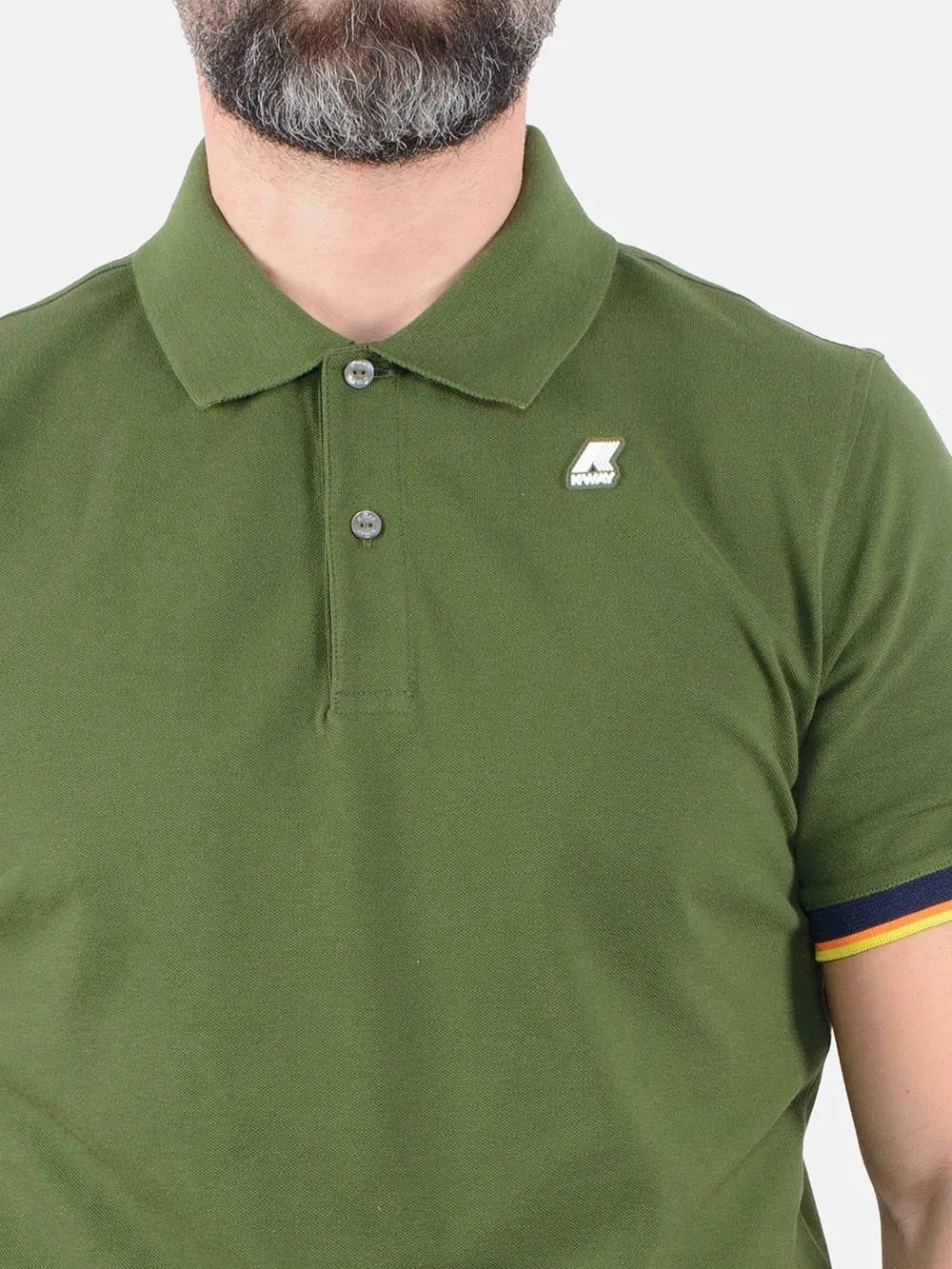 K-Way Polo Uomo Verde militare