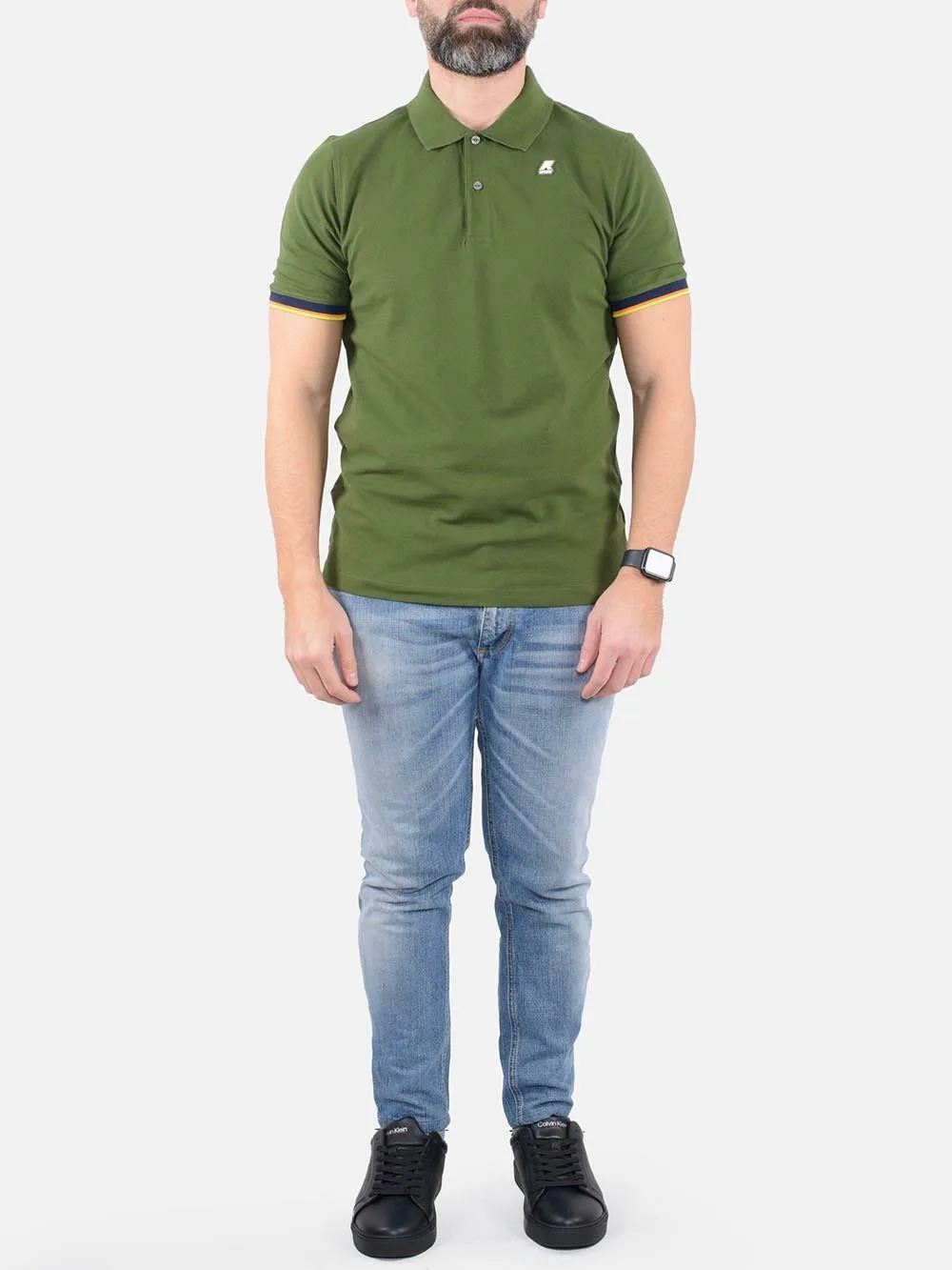 K-Way Polo Uomo Verde militare