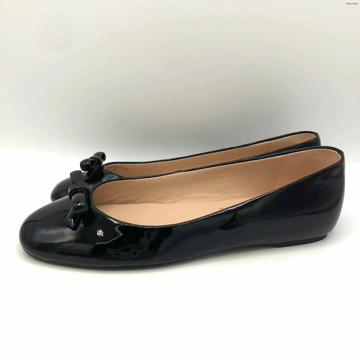 KATE SPADE Black Patent Leather Ballet Flat Shoe Size 6-1/2 Shoes