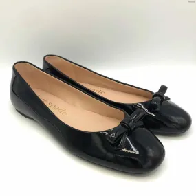 KATE SPADE Black Patent Leather Ballet Flat Shoe Size 6-1/2 Shoes