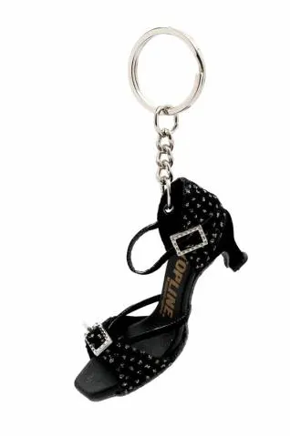 Katz Black Sparkle Topline Ladies Ballroom Shoe Keyring