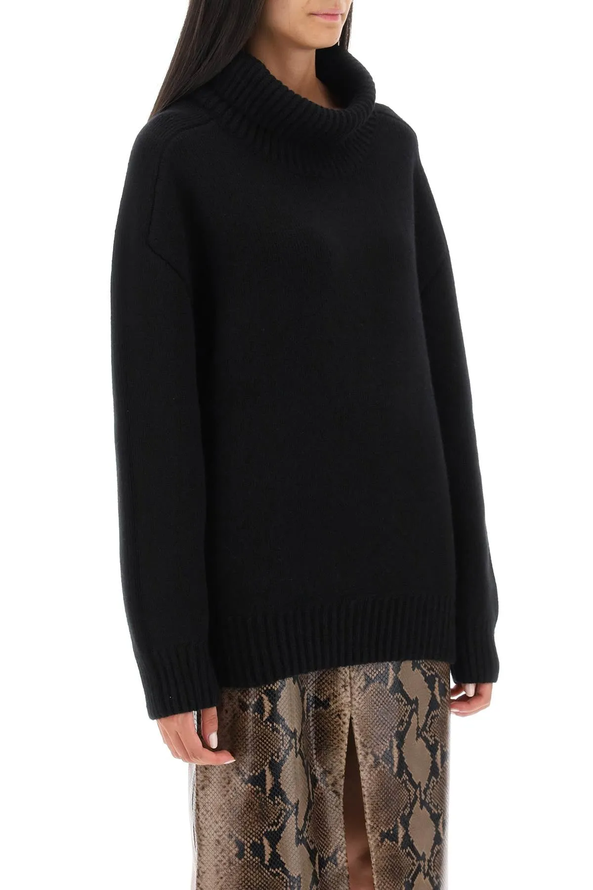 KHAITE Black Cashmere Sweater for Women - FW23 Collection