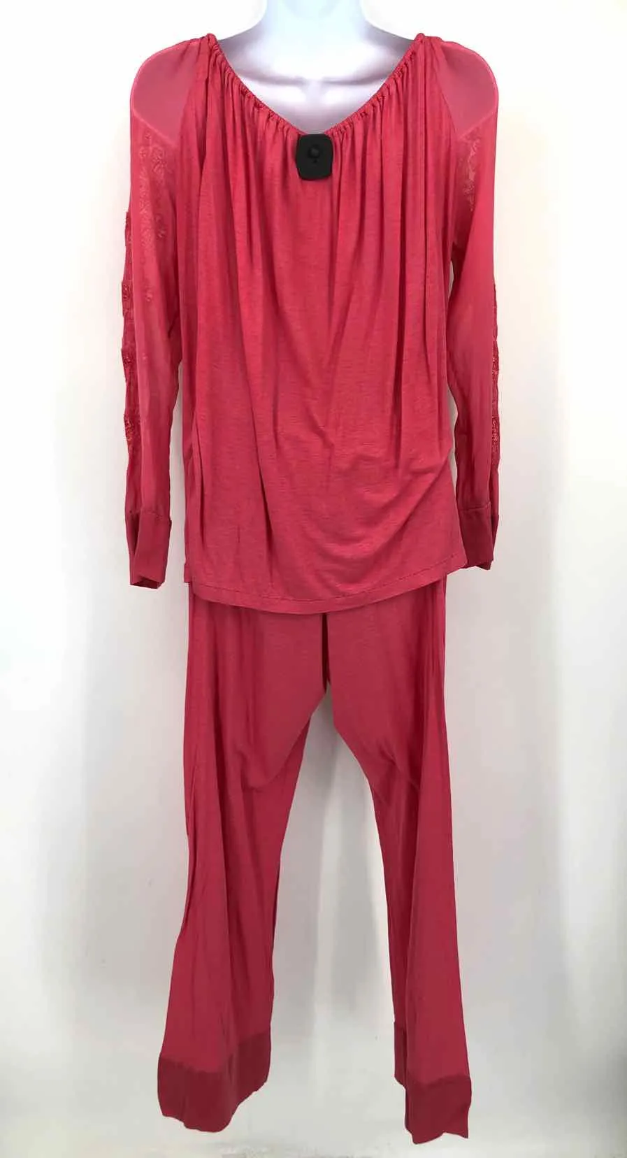 LA PERLA Pink Italian Made Embroidered Trim Top & Pants Size MEDIUM (M) Pajamas