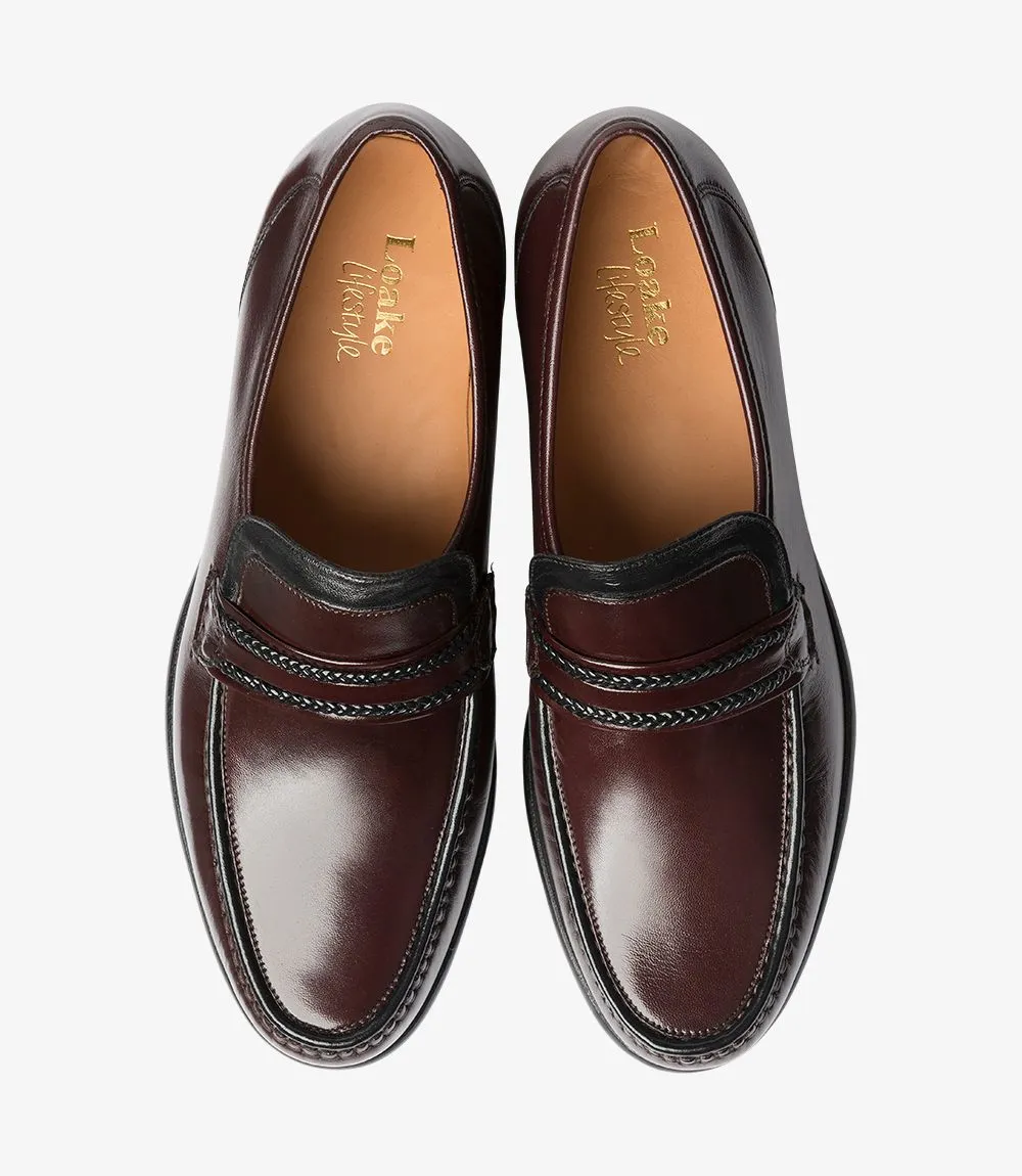 LOAKE Rome Moccasin shoe - Burgundy