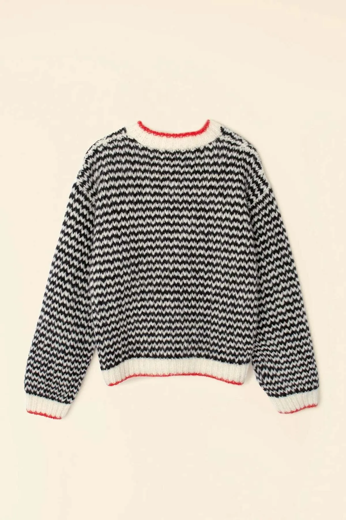 Mabel Sweater - Black/Creme