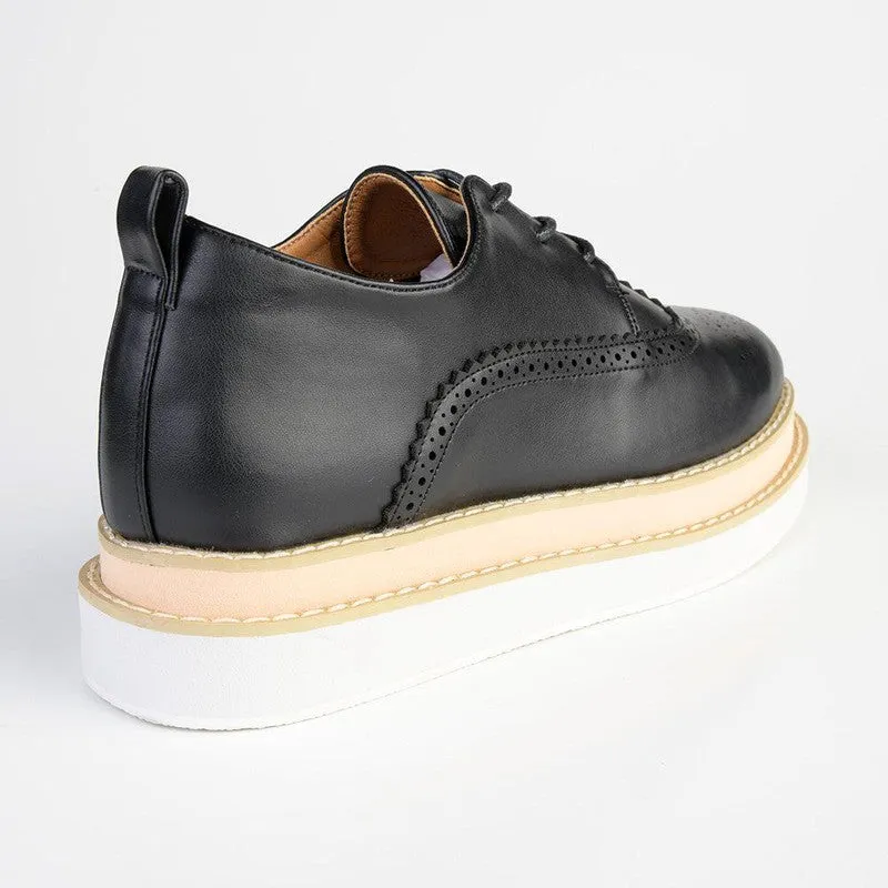 Madison Maya 2 Lace Up Brogues - Black