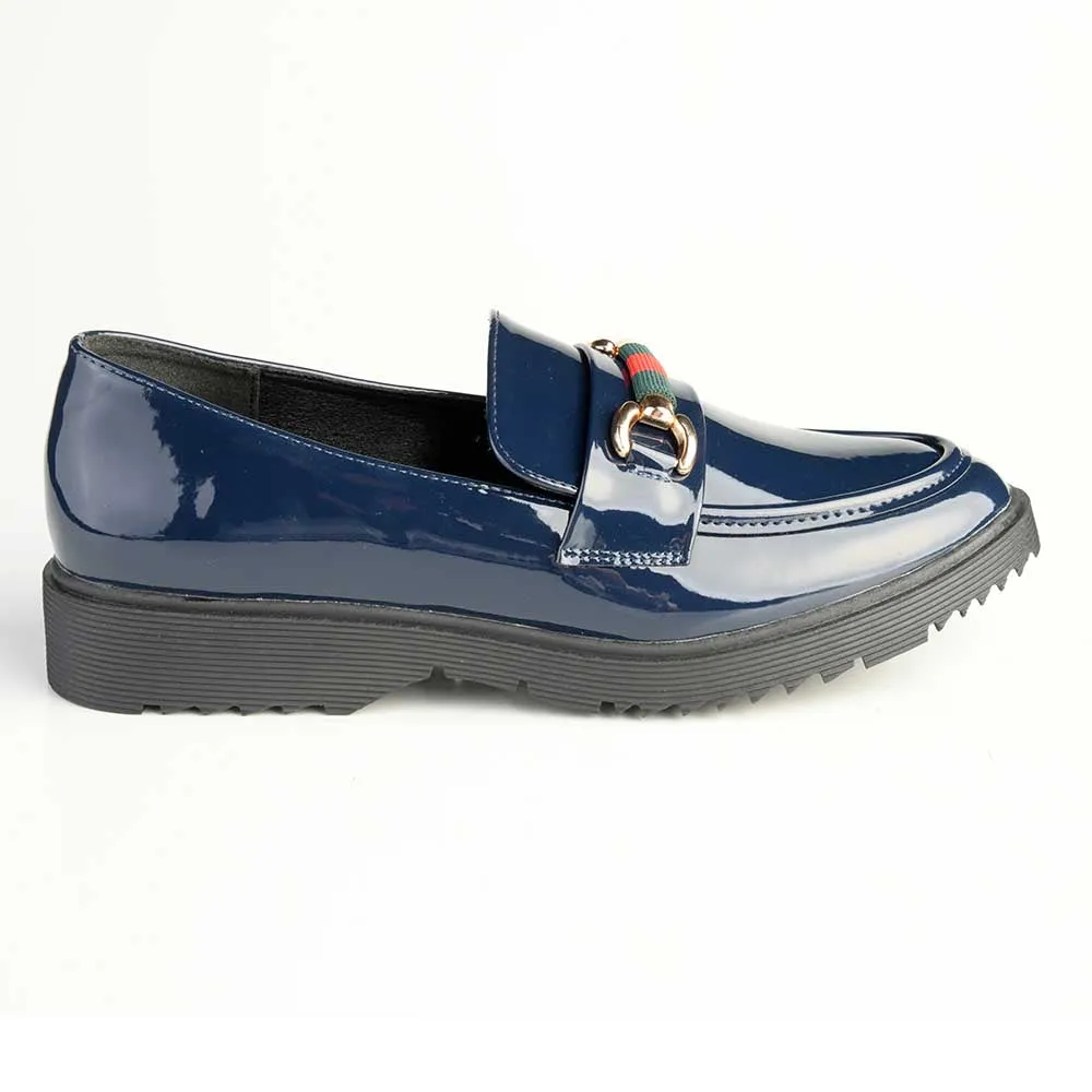 Madison Paxton Ladies Slip On Loafers - Navy